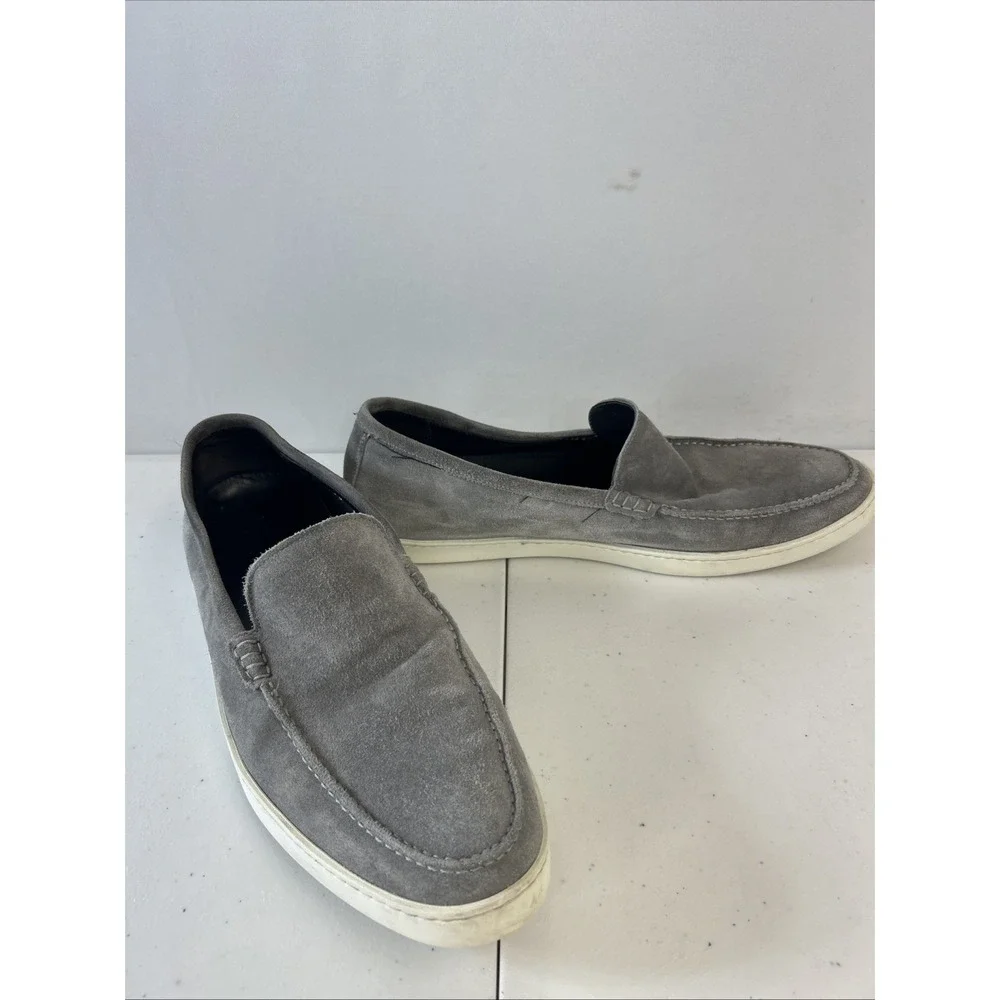 TO BOOT NEW YORK Adam Derrick Made in Italy Grey Suede Loafers Men's Size 11 US